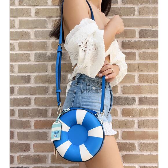 Kate Spade Splash Pool Float Crossbody Blue Multi Novelty - Picture 1 of 4